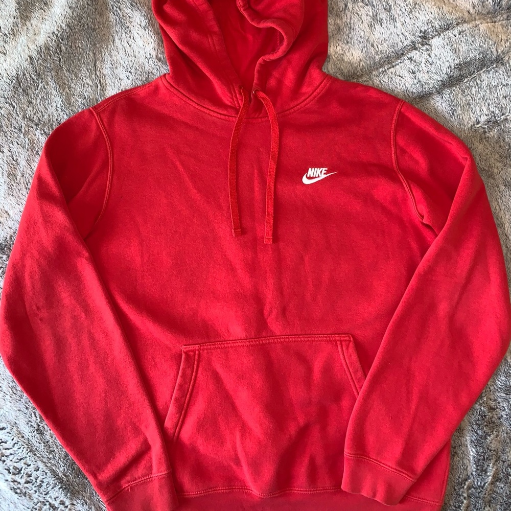 Red Nike hoodie